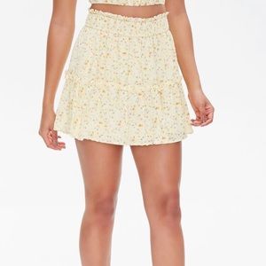NWT Forever21 Floral mini print skirt